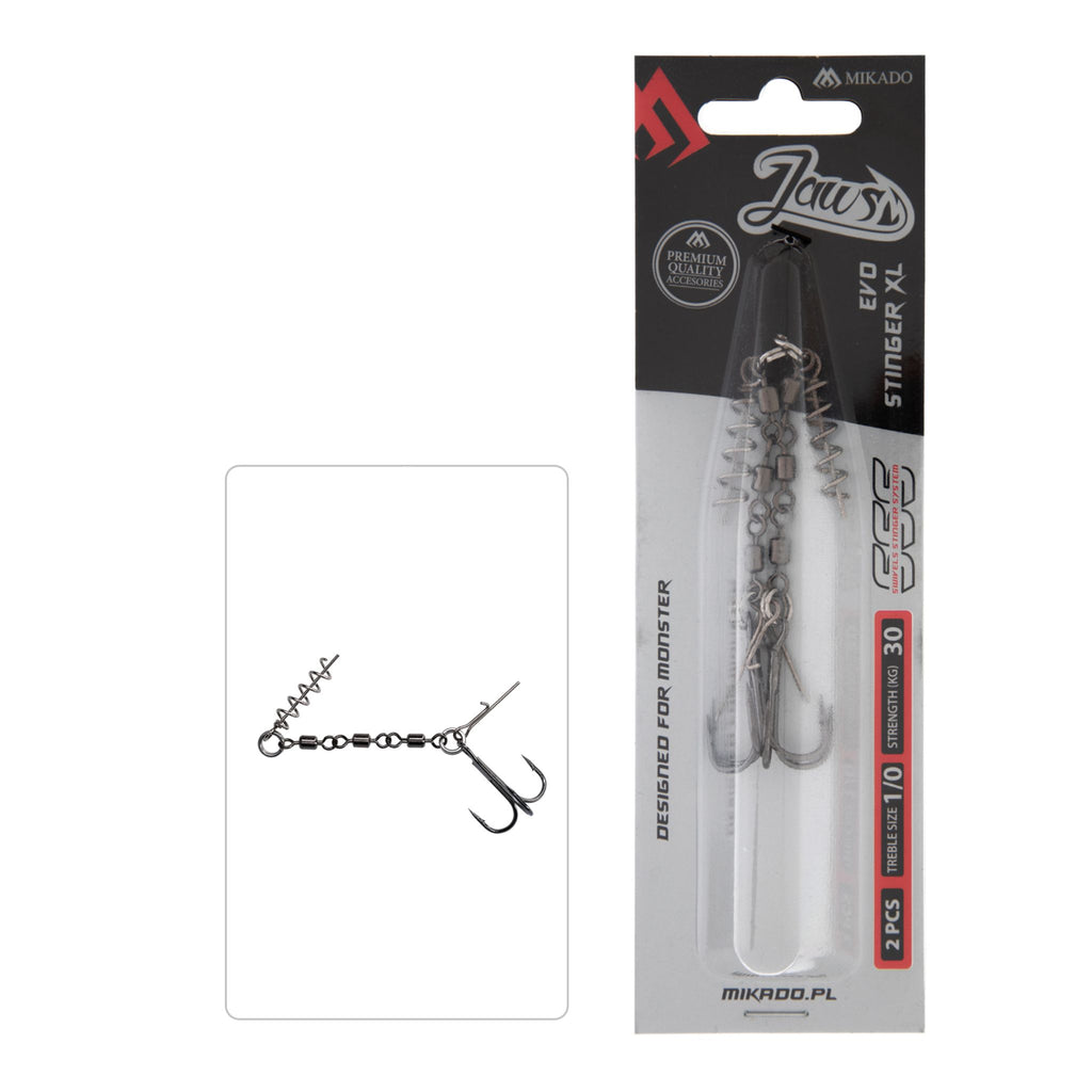 Mikado Jaws EVO Single Stinger 2 Pack