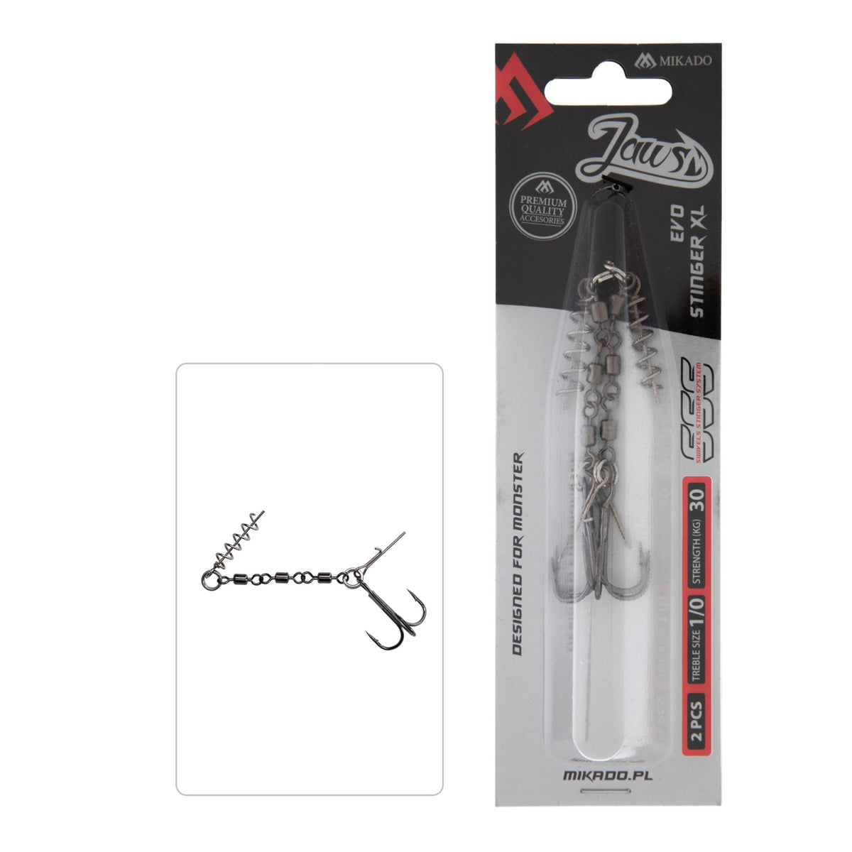 Mikado Jaws EVO Single Stinger 2 Pack
