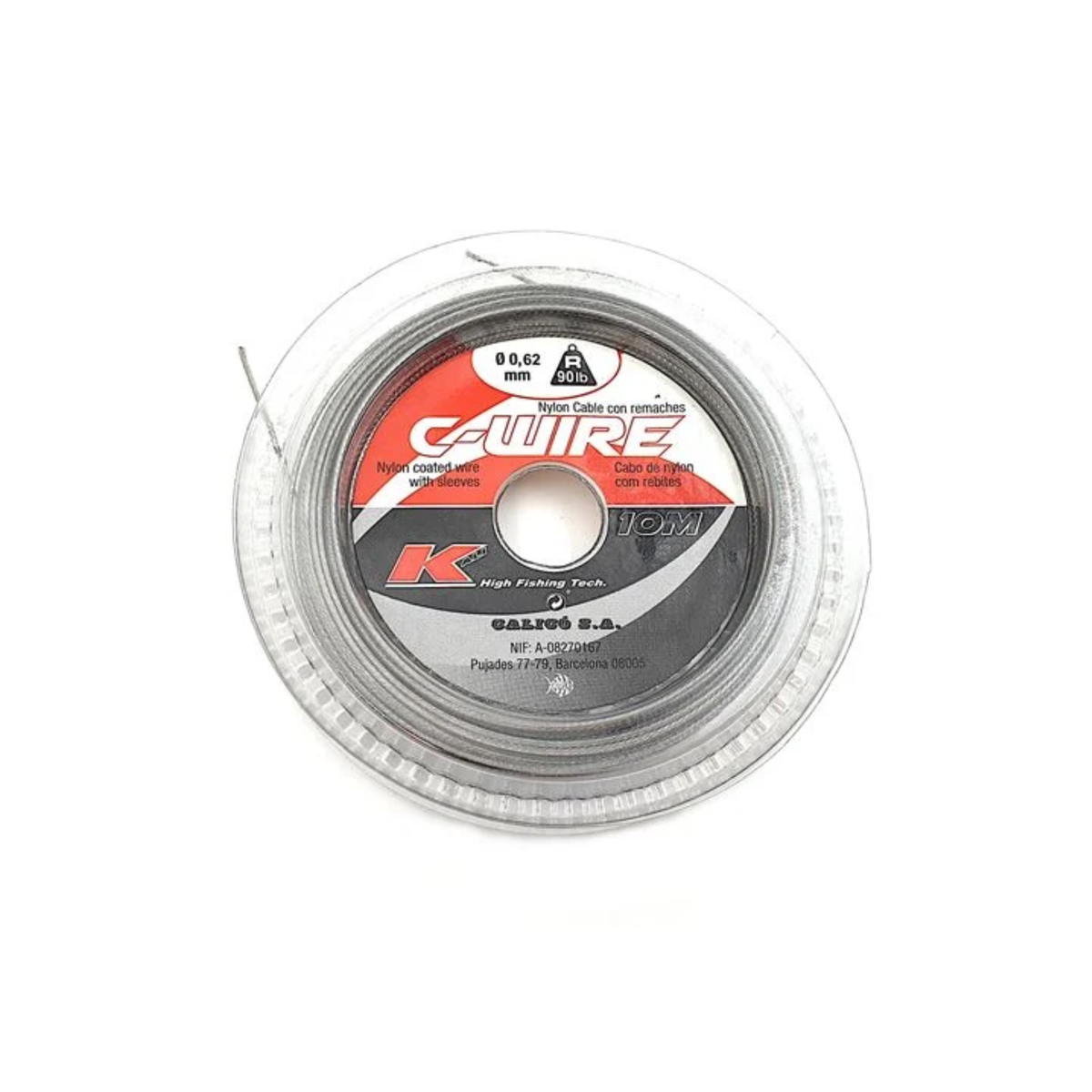 Kali Kunnan Clear Nylon Coated Wire 90lb