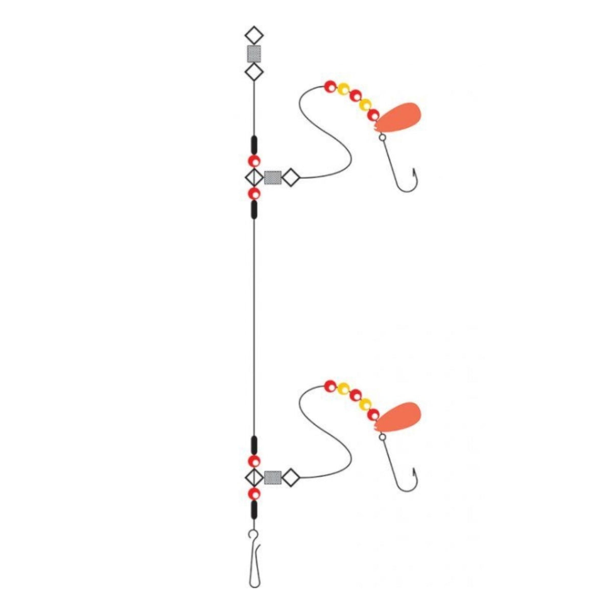 AXIA Flattie Flapper #2 Two-Hook Flatfish Rig