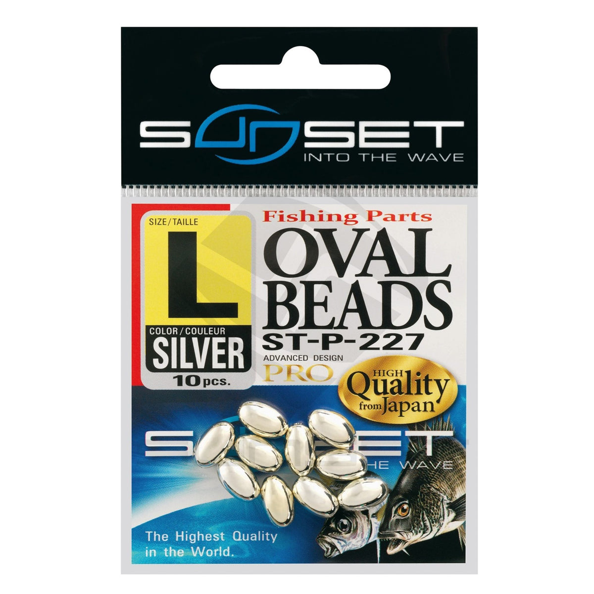 Sunset Oval Bead - Silver