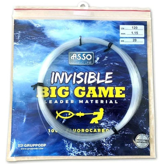 Asso Invisible Big Game Fluorocarbon Leader 20m