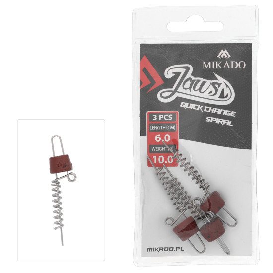 Mikado Jaws Quick Change Spiral Soft Lure Screw