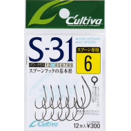 Owner Cultiva S-31 Barbed Single Lure Hooks