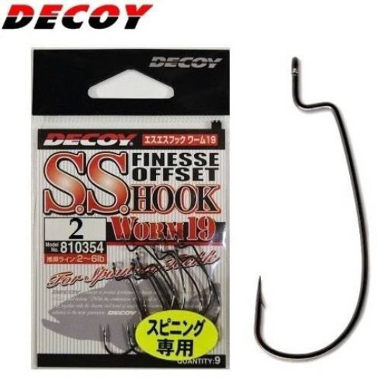 Decoy Worm19 SS Finesse Offset Hooks