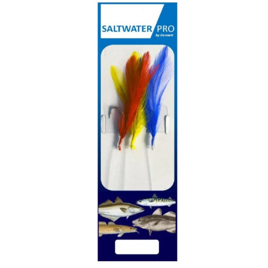 Dennett Coloured Feathers 3 Hook Rig