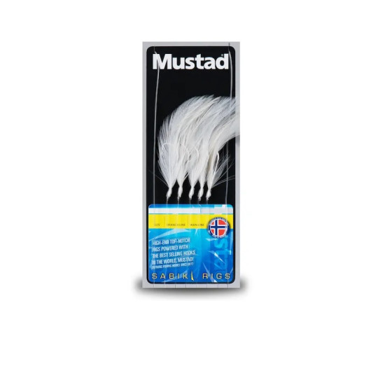 Mustad White Cod Feathers