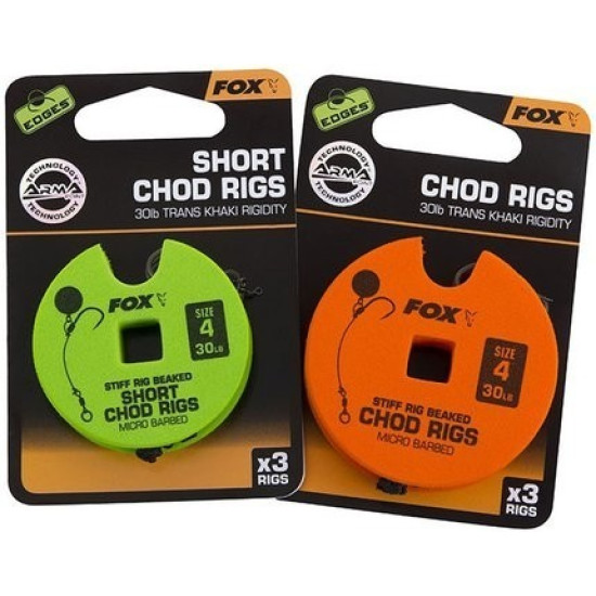 Fos Edges Barbless Chod Rigs 3 pack