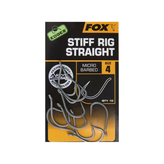 Fox Edges Armapoint Stiff Rig Straight Hooks