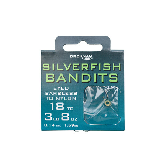 Drennan Silverfish Bandits Hooks to Nylon