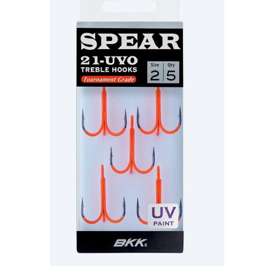 BKK Spear 21-UVO Treble Hooks