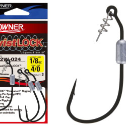 Owner Twistlock Weighted Soft Lure Hooks Owner Twistlock Weighted Soft Lure Hooks