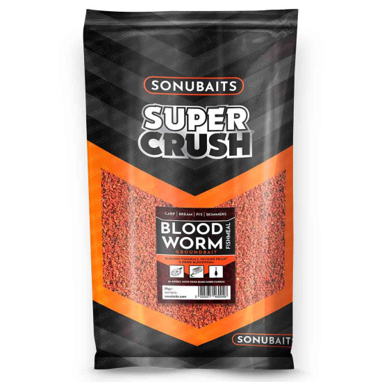 SonuBaits Supercrush Bloodworm Fishmeal Groundbait 2kg SonuBaits Supercrush Bloodworm Fishmeal Groundbait 2kg