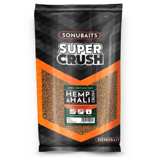 SonuBaits Supercrush Hemp and Hali Groundbait 2kg SonuBaits Supercrush Hemp and Hali Groundbait 2kg