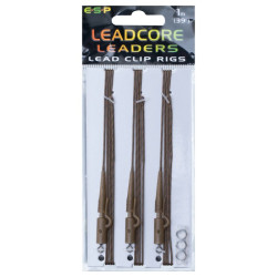 Drennan E.S.P Leadclip Rig 1m Camo 3-pack