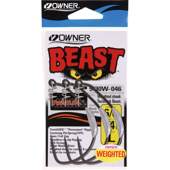 Owner TwistLock Beast Weighted Lure Hooks