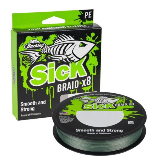 Berkley Sick X8 Braid Moss Green 300m