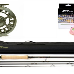 A Jensen Pike Fly Rod and Reel with Free Line A Jensen Pike Fly Rod and Reel with Free Line