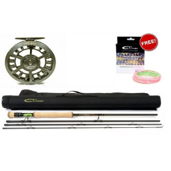 A Jensen Pike Fly Rod and Reel with Free Line