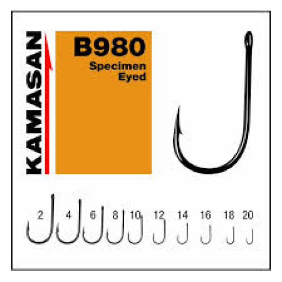 Kamasan B980 Specimen Eyed Hooks