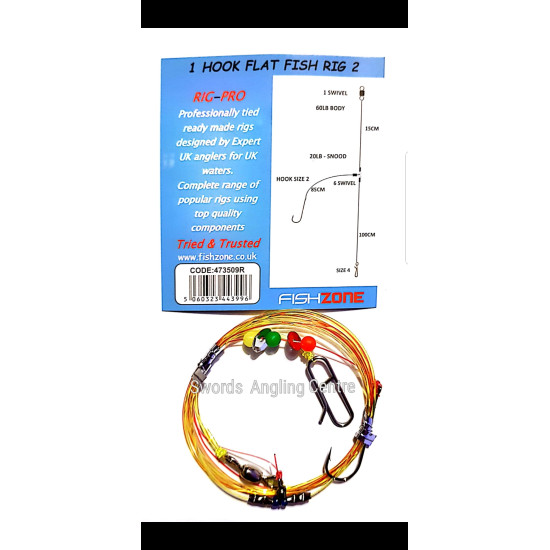 Fishzone 1 Hook Flatfish Rig