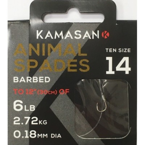 Kamasan Animal Spades Hook to Nylon Hooklengths