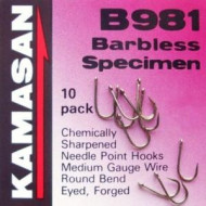 Kamasan B981 Barbless Specimen hooks