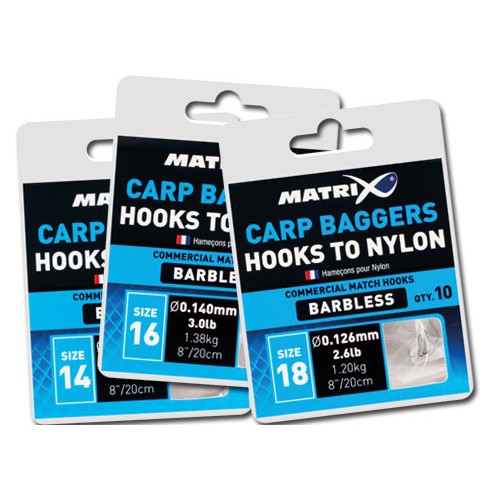Matrix Carp Baggers Hooks to Nylon