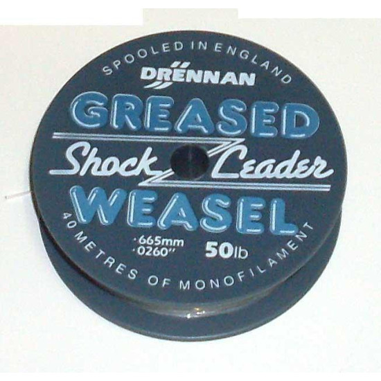 Drennan Greased Weasel Shock Leader Clear